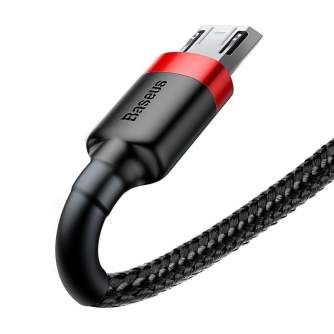 Cables - Baseus Cafule Micro USB cable 2.4A 1m (Red+ Black) CAMKLF-B91 - quick order from manufacturer