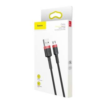 Kabeļi - Baseus Cafule Micro USB cable 2.4A 1m (Red+ Black) CAMKLF-B91 - ātri pasūtīt no ražotāja
