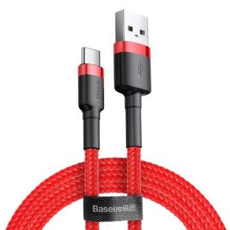 Kabeļi - Baseus Cafule USB-C cable 3A 0.5m (Red) CATKLF-A09 - ātri pasūtīt no ražotāja