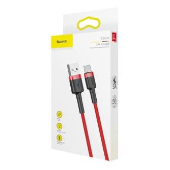 Кабели - Baseus Cafule USB-C cable 3A 0.5m (Red) CATKLF-A09 - быстрый заказ от производителя
