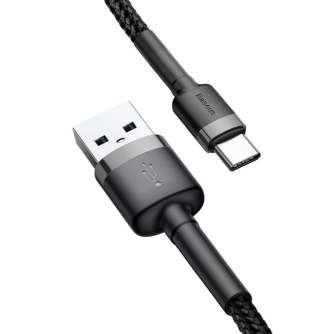 Cables - Baseus Cafule cable USB-C 3A 0.5m (Gray+Black) CATKLF-AG1 - quick order from manufacturer