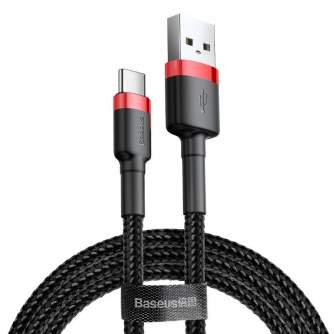 Kabeļi - Baseus Cafule cable USB-C 3A 1m (Red+Black) CATKLF-B91 - ātri pasūtīt no ražotāja