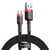 Кабели - Baseus Cafule cable USB-C 2A 2m (Red+Black) CATKLF-C91 - быстрый заказ от производителяКабели - Baseus Cafule cable USB-C 2A 2m (Red+Black) CATKLF-C91 - быстрый заказ от производителя