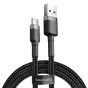 Kabeļi - Baseus Cafule cable USB-C 2A 2m (Gray+Black) CATKLF-CG1 - ātri pasūtīt no ražotāja