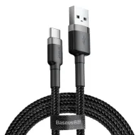 Cables - Baseus Cafule cable USB-C 2A 2m (Gray+Black) CATKLF-CG1 - quick order from manufacturerCables - Baseus Cafule cable USB-C 2A 2m (Gray+Black) CATKLF-CG1 - quick order from manufacturer