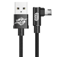 Cables - Baseus MVP Elbow Cable USB to micro USB 2A 1m - Black CAMMVP-B01 - quick order from manufacturerCables - Baseus MVP Elbow Cable USB to micro USB 2A 1m - Black CAMMVP-B01 - quick order from manufacturer