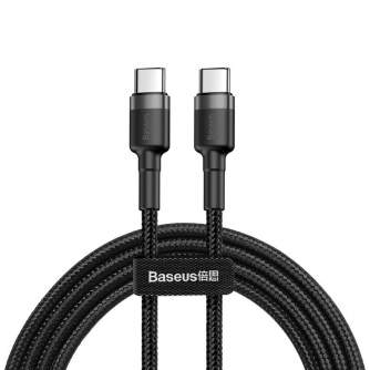 Cables - Baseus Cafule Cable USB-C PD 2.0 QC 3.0 60W 1m (Black+Gray) CATKLF-GG1 - quick order from manufacturer