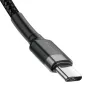 Кабели - Baseus Cafule Cable USB-C PD 2.0 QC 3.0 60W 1m (Black+Gray) CATKLF-GG1 - быстрый заказ от производителя