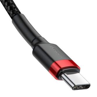 Kabeļi - Baseus Cafule Cable USB-C PD 2.0 QC 3.0 60W 2m (Black+Red) CATKLF-H91 - ātri pasūtīt no ražotāja