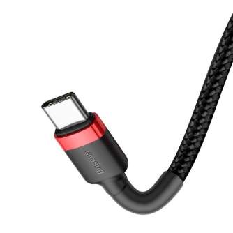 Kabeļi - Baseus Cafule Cable USB-C PD 2.0 QC 3.0 60W 2m (Black+Red) CATKLF-H91 - ātri pasūtīt no ražotāja