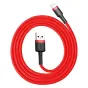 Kabeļi - Baseus Cafule USB Lightning Cable 2,4A 0,5m (Red) CALKLF-A09 - ātri pasūtīt no ražotāja