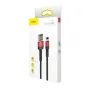 Kabeļi - Baseus Cafule Double-sided USB Lightning Cable 2,4A 1m (Black+Red) CALKLF-G91 - ātri pasūtīt no ražotāja