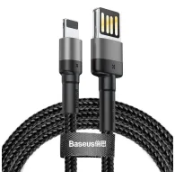 Cables - Baseus Cafule Double-sided USB Lightning Cable 1.5A 2m (Gray+Black) CALKLF-HG1 - quick order from manufacturerCables - Baseus Cafule Double-sided USB Lightning Cable 1.5A 2m (Gray+Black) CALKLF-HG1 - quick order from manufacturer