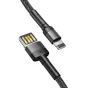 Кабели - Baseus Cafule Double-sided USB Lightning Cable 1.5A 2m (Gray+Black) CALKLF-HG1 - быстрый заказ от производителя
