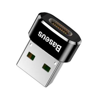Sortimenta jaunumi - Baseus USB-C to USB-A adapter 3A (Black) CAAOTG-01 - ātri pasūtīt no ražotāja