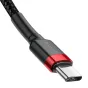 Datu Kabeļi - USB-C PD Baseus Cable Cafule PD 2.0 QC 3.0 60W 1m (black and red) CATKLF-G91 - ātri pasūtīt no ražotāja