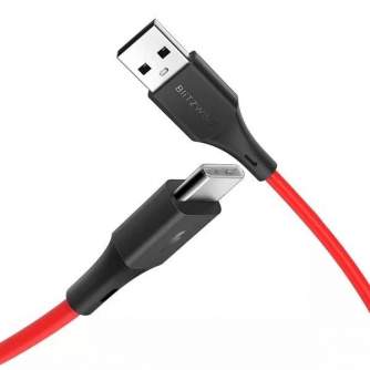 Кабели - USB-C cable BlitzWolf BW-TC15 3A 1.8m (red) BW-TC15 Red - быстрый заказ от производителя