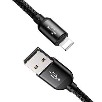 Kabeļi - Baseus Rapid USB Cable 3in1 Type C / Lightning / Micro 3A 1,2M - Black CAMLT-BSY01 - ātri pasūtīt no ražotāja