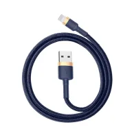 Кабели - Baseus Cafule Lightning cable 1.5A 2m (Gold+Dark blue) CALKLF-CV3 - быстрый заказ от производителяКабели - Baseus Cafule Lightning cable 1.5A 2m (Gold+Dark blue) CALKLF-CV3 - быстрый заказ от производителя