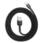 Kabeļi - Baseus Cafule USB Lightning Cable 2,4A 1m (Gray+Black) CALKLF-BG1 - ātri pasūtīt no ražotāja
