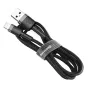 Kabeļi - Baseus Cafule USB Lightning Cable 2,4A 1m (Gray+Black) CALKLF-BG1 - ātri pasūtīt no ražotāja