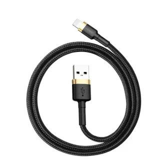 Kabeļi - Baseus Cafule Cable USB Lightning 2.4A 1m (Gold+Black) CALKLF-BV1 - ātri pasūtīt no ražotāja