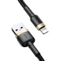 Kabeļi - Baseus Cafule Cable USB Lightning 2.4A 1m (Gold+Black) CALKLF-BV1 - ātri pasūtīt no ražotāja