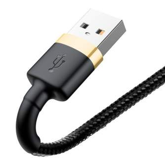 Cables - Baseus Cafule Cable USB Lightning 2.4A 1m (Gold+Black) CALKLF-BV1 - quick order from manufacturer