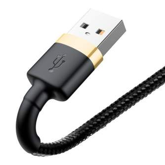 Cables - Baseus Cafule Cable USB Lightning 2A 3m (Gold+Black) CALKLF-RV1 - quick order from manufacturer