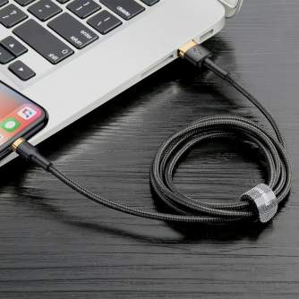 Cables - Baseus Cafule Cable USB Lightning 2A 3m (Gold+Black) CALKLF-RV1 - quick order from manufacturer