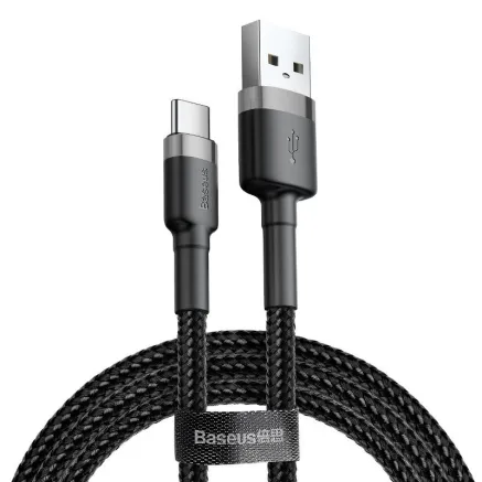 Baseus Cafule USB-C cable 2A 3m (Black+Gray) CATKLF-UG1