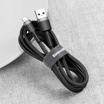 Cables - Baseus Cafule USB-C cable 2A 3m (Black+Gray) CATKLF-UG1 - quick order from manufacturer