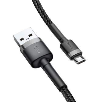 Cables - Baseus Cafule Cable USB For Micro 2A 3m Gray+Black CAMKLF-HG1 - quick order from manufacturer