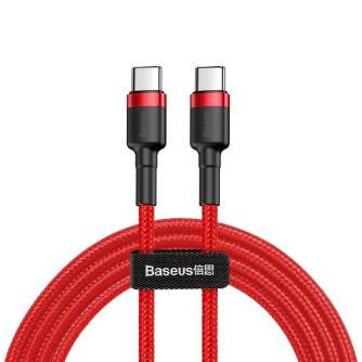 Cables - Baseus Cafule PD2.0 60W flash charging USB For Type-C cable (20V 3A) 2m Red CATKLF-H09 - quick order from manufacturer
