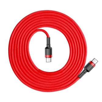 Cables - Baseus Cafule PD2.0 60W flash charging USB For Type-C cable (20V 3A) 2m Red CATKLF-H09 - quick order from manufacturer