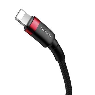 Кабели - Baseus Cafule Cable Type-C to iP PD 18W 1m Red+Black CATLKLF-91 - быстрый заказ от производителя