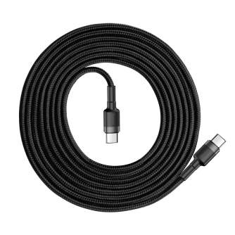 Kabeļi - Baseus Cafule PD2.0 60W flash charging USB For Type-C cable (20V 3A) 2m Gray+Black CATKLF-HG1 - ātri pasūtīt no ražotāja