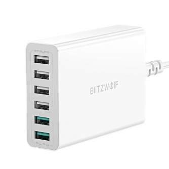 Baterijas, akumulatori un lādētāji - Charger 6x USB Blitzwolf BW-S15, QC 3.0, 60 W (white) BW-S15 EU - ātri pasūtīt no ražotāja