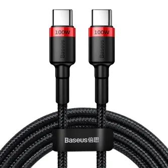 Data Cables - Baseus Cafule PD2.0 100W flash charging USB For Type-C cable (20V 5A)2m Red+Black - buy today in Master Foto store and with delivery
