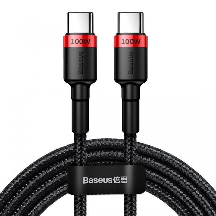 Кабели - Baseus Cafule PD2.0 100W flash charging USB For Type-C cable (20V 5A)2m Red+Black - купить сегодня в магазине и с дост