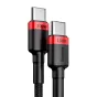 Data Cables - Baseus Cafule PD2.0 100W flash charging USB For Type-C cable (20V 5A)2m Red+Black - buy today in Master Foto store and with delivery