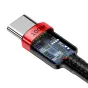Data Cables - Baseus Cafule PD2.0 100W flash charging USB For Type-C cable (20V 5A)2m Red+Black - buy today in Master Foto store and with delivery