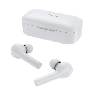 Headphones - QCY Wireless Earphones TWS Bluetooth V5.0 (white) T5-White - quick order from manufacturer