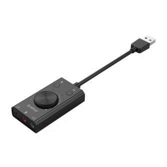 Audio cables, adapters - Orico multifunction USB 2.0 External Sound Card, 10cm SC2-BK-EP - quick order from manufacturer