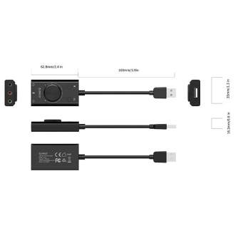 Аудио кабели, адаптеры - Orico multifunction USB 2.0 External Sound Card, 10cm SC2-BK-EP - быстрый заказ от производителя