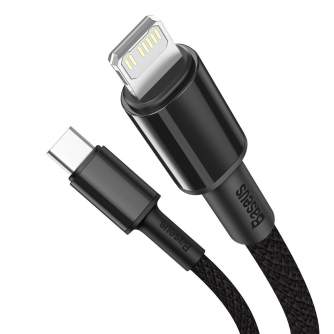 Cables - Baseus High Density Braided Cable Type-C to Lightning, PD, 20W, 1m (Black) CATLGD-01 - quick order from manufacturer