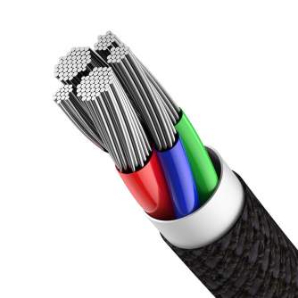 Kabeļi - Baseus High Density Braided Cable Type-C to Lightning, PD, 20W, 1m (Black) CATLGD-01 - ātri pasūtīt no ražotāja