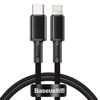 Кабели - Baseus High Density Braided Cable Type-C to Lightning, PD, 20W, 2m (Black) CATLGD-A01 - быстрый заказ от производителя
