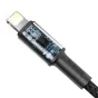 Кабели - Baseus High Density Braided Cable Type-C to Lightning, PD, 20W, 2m (Black) CATLGD-A01 - быстрый заказ от производителя