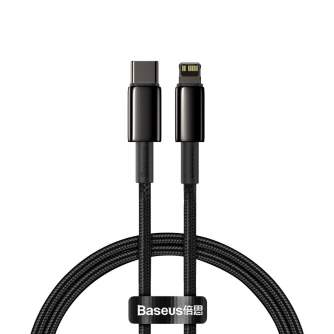Cables - Baseus Tungsten Gold Cable Type-C to iP PD 20W 1m (black) CATLWJ-01 - quick order from manufacturer